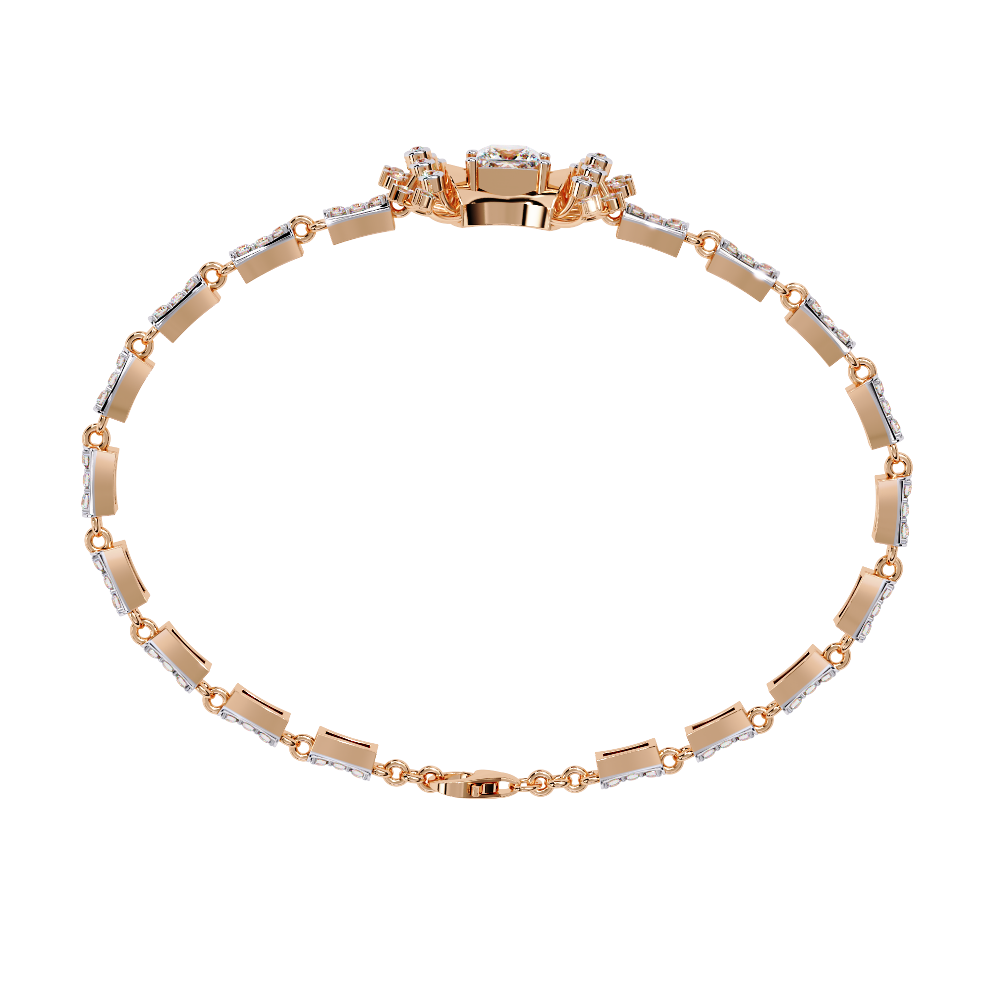 Solitairekart 1.65ct Bow Design Natural Diamond Bracelet-HI Color, VS-SI Clarity